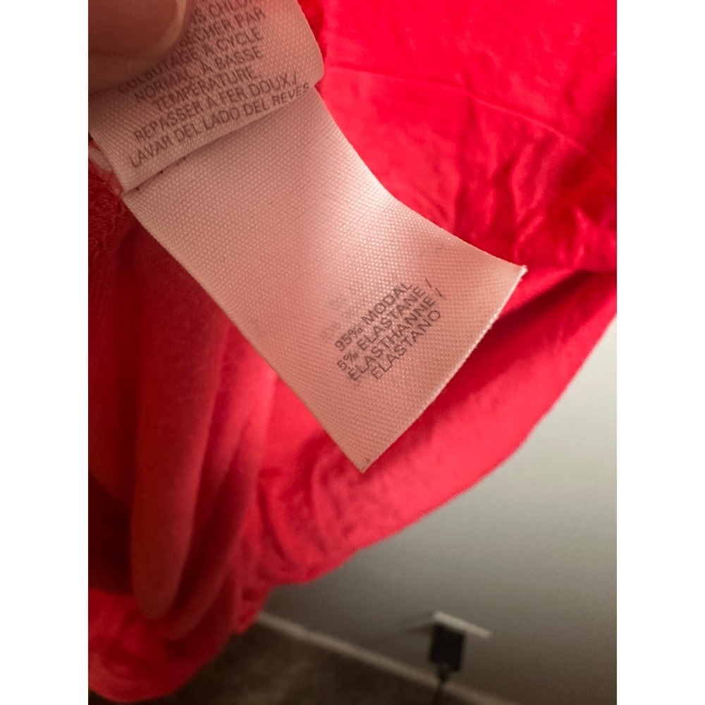 Victoria's Secret Red Ruched Bodycon Modal Cap Sleeve Dress Small S - Picture 5 of 5